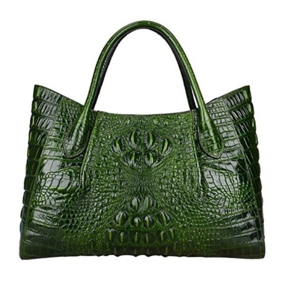 Pijushi croc embossed leather bag - Picture 2 of 15